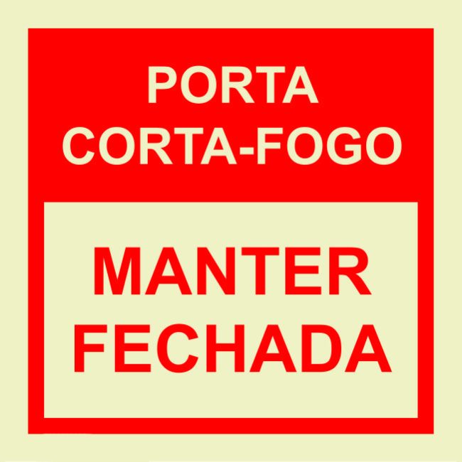 Sinal Porta Corta-Fogo