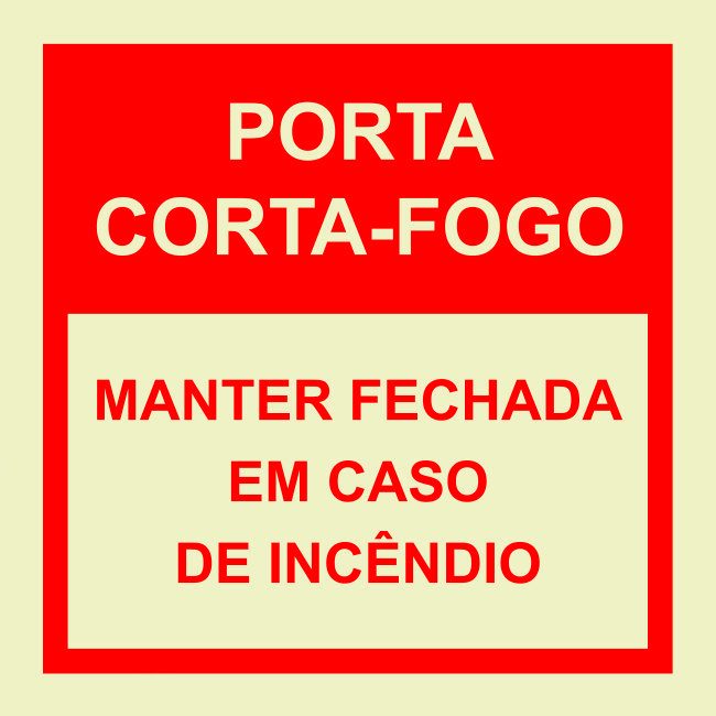 Sinal Porta Corta-Fogo
