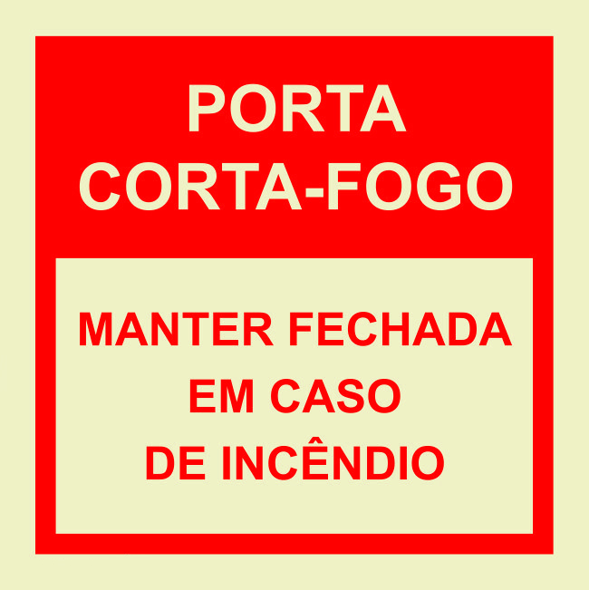 Sinal Porta Corta-Fogo