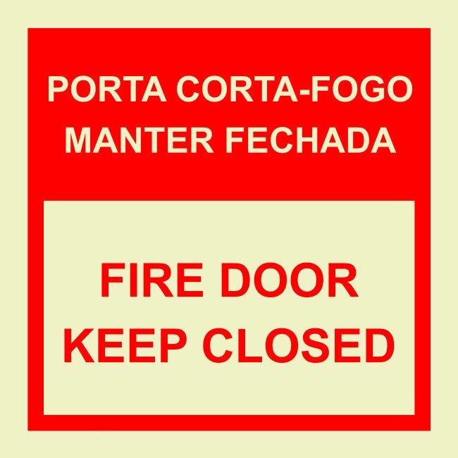 Sinal Porta Corta-Fogo