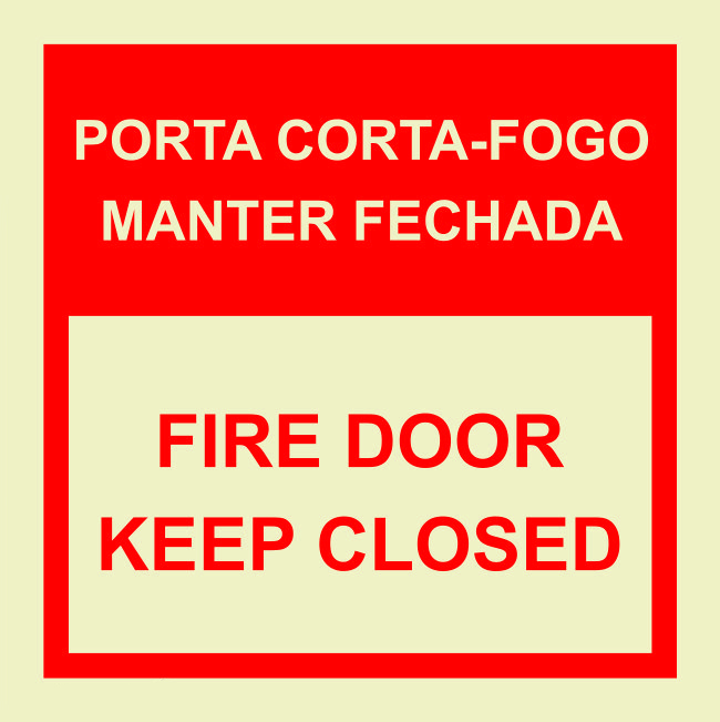 Sinal Porta Corta-Fogo