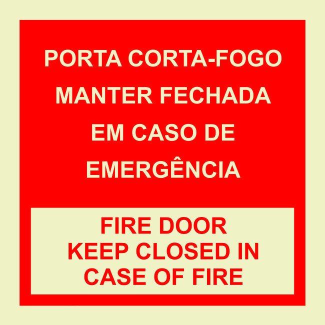 Sinal Porta Corta-Fogo