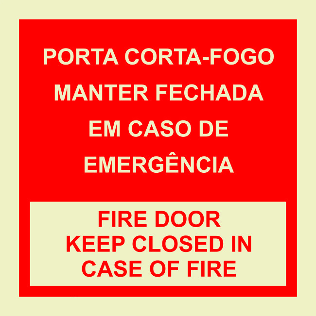 Sinal Porta Corta-Fogo