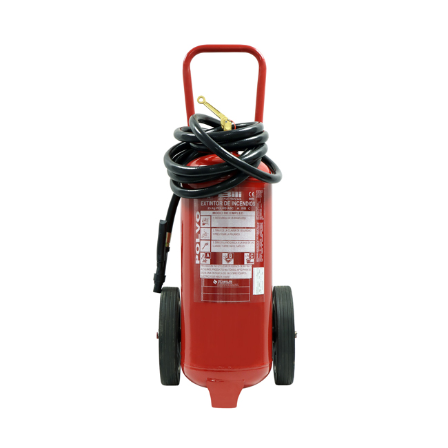 EXTINTOR MÓVEL DE PÓ ABC DE 25 KG