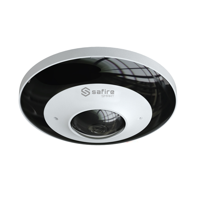 CÂMARA IP FISHEYE 6MP 1.1MM IR30M MIC POE