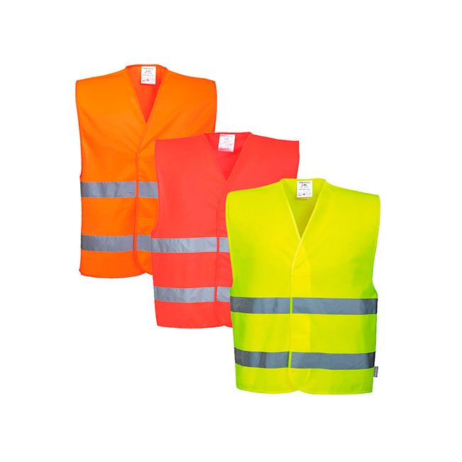 Colete de Alta Visibilidade C/ Fitas Refletoras Horizontais